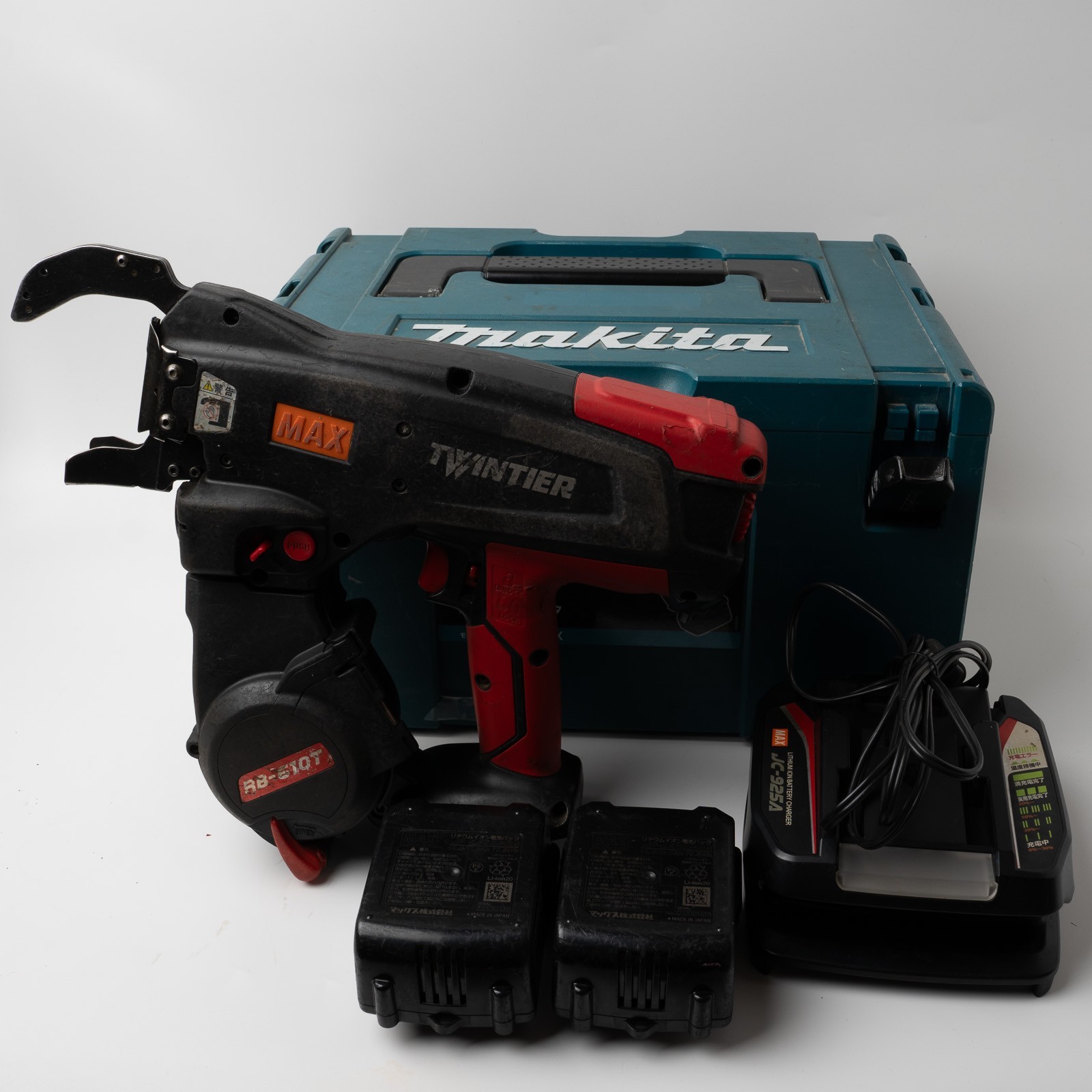 MAX RB610T Rebar Tier Tying Machine W/ 2 Batteries, Charger RB-610T-B2C Twintier