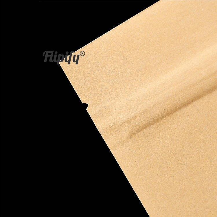 Kraft Paper Stand Up Pouch Clear Window Sealable for Zip Food Pack Lock Bag