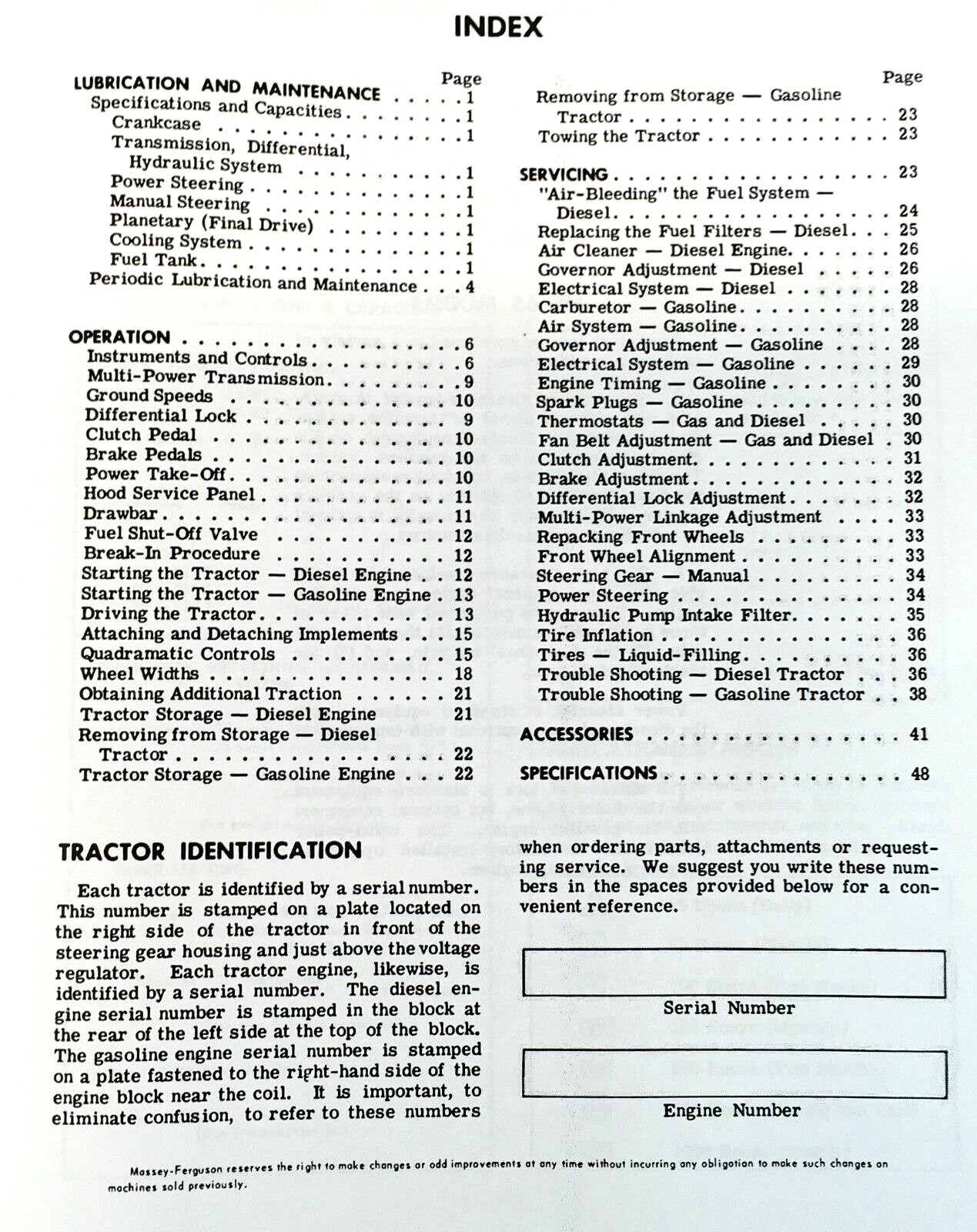 Set Massey Ferguson Mf 65 Tractor Tractor Service Repair Owners Operators Manual