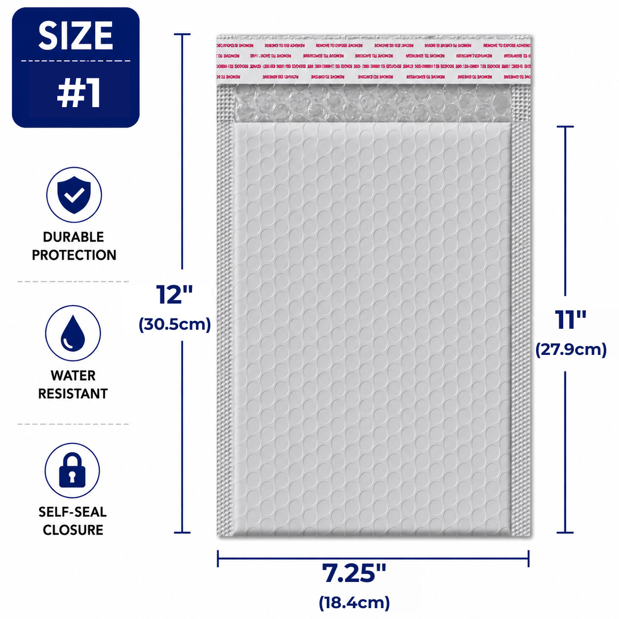Poly Bubble Mailers Cushion Shipping Envelopes Self Adhesive Mailers Bags Gray