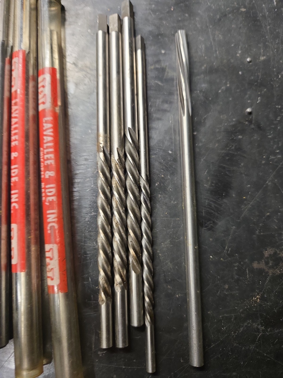 Vintage HSS Reamer Drill Bit Lot Lavallee Ide USN Machinist Tooling USA