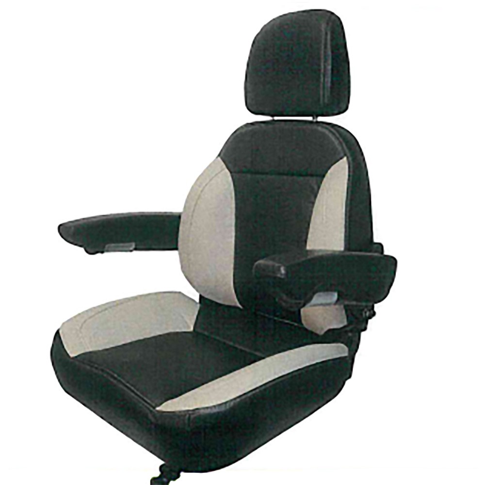 445000BG One New Aftermarket Premium HD Vinyl High Back Seat Black and Grey
