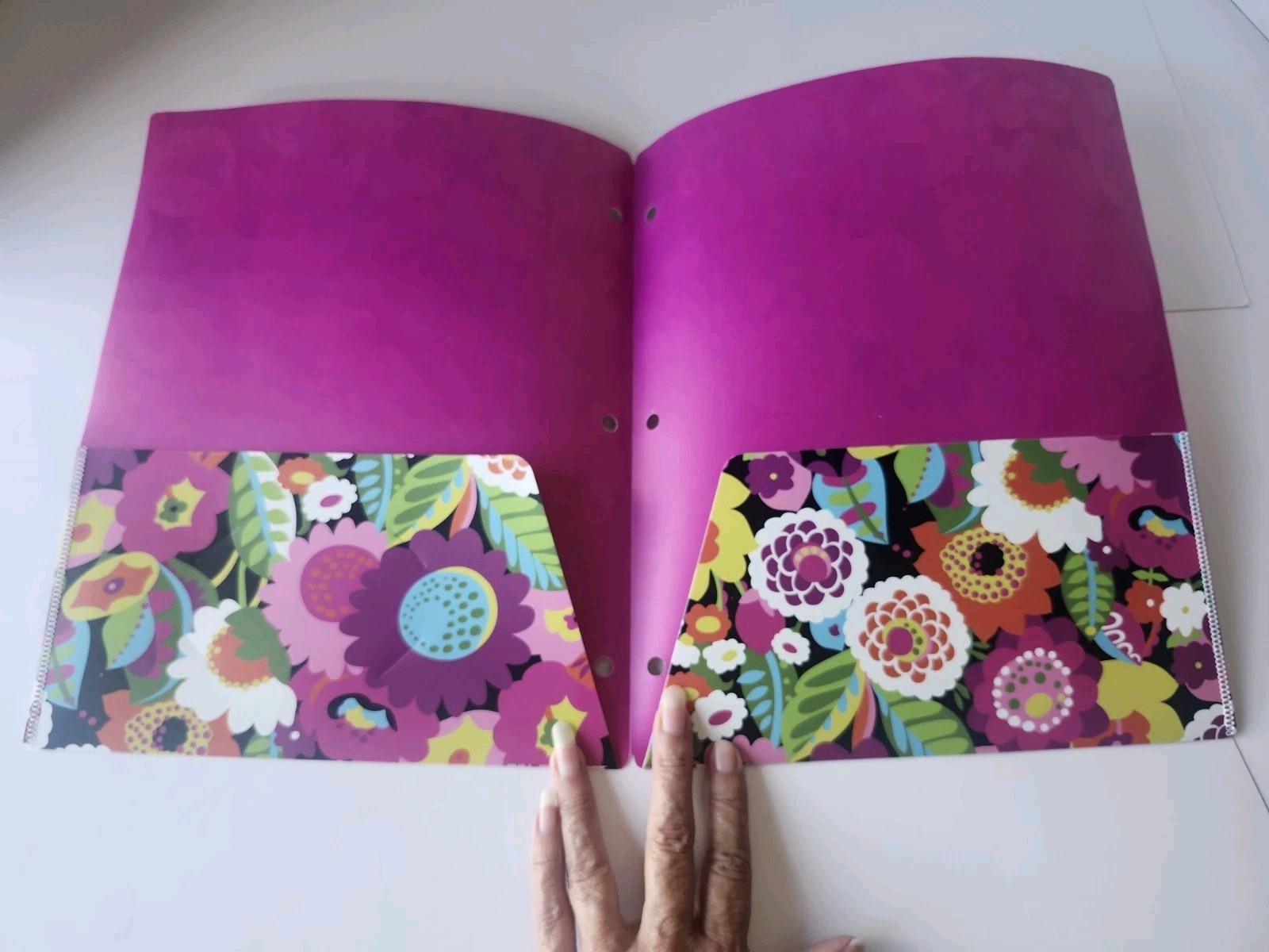 Vera Bradley Va Va Bloom Plastic Pocket Binder Dividers Lot 3 Floral 3-Ring Fold