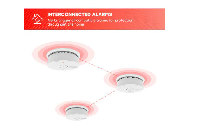 USI Hardwired and 1-Year Battery Backup Smoke Detector with Photoelectric Sensor