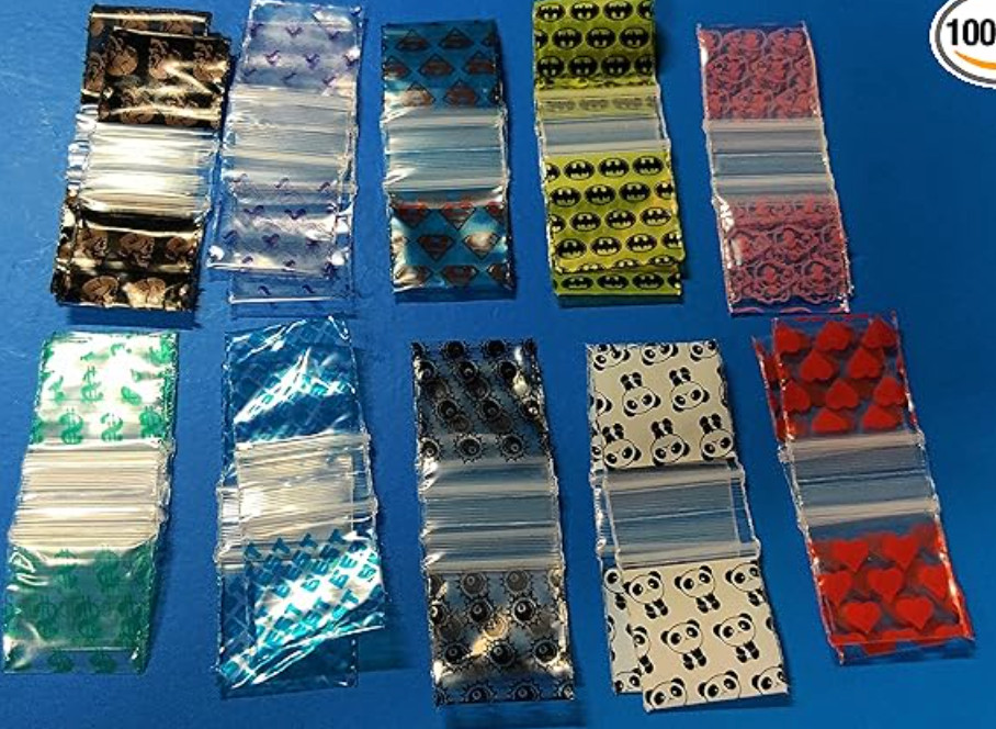 1000 Apple Baggies 1010 1″ x 1″ PREMIUM RANDOM MIX 5+ STYLES (10 packs x 100)
