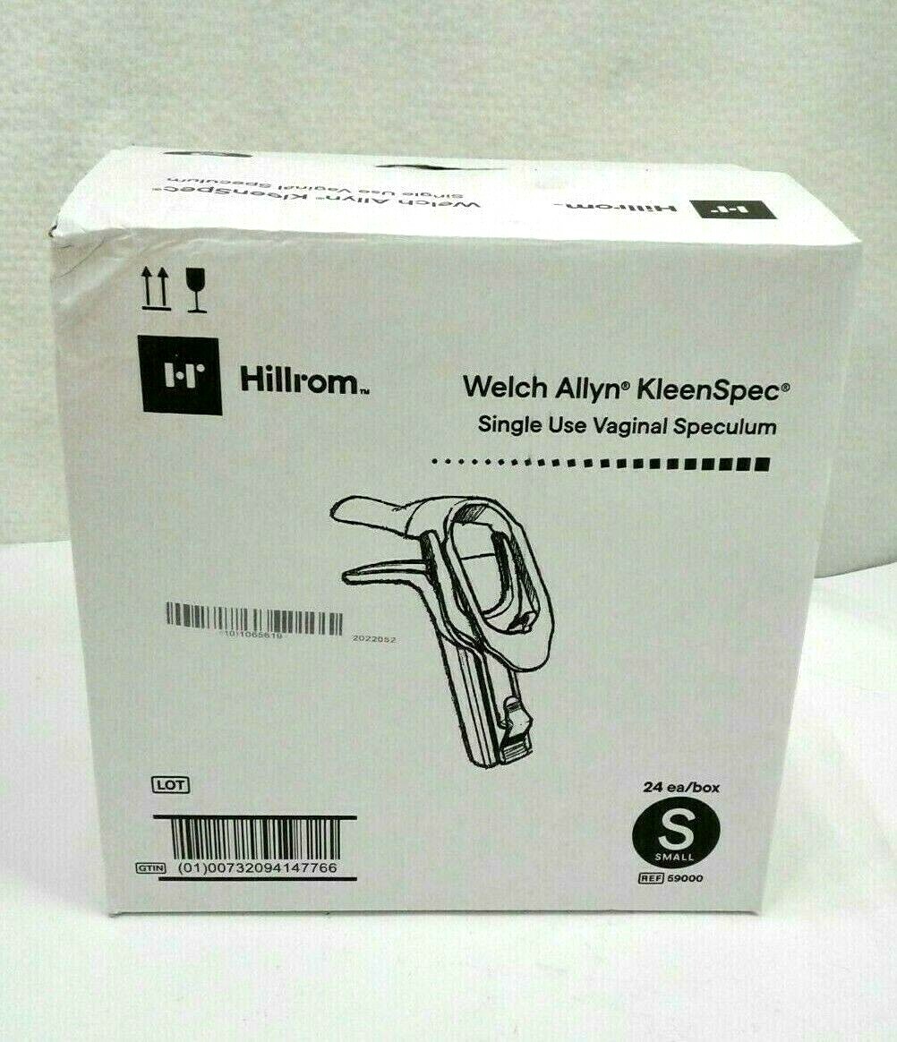 Welch Allyn KleenSpec 59000 Single Use Vaginal Speculum Size Small Box of 24