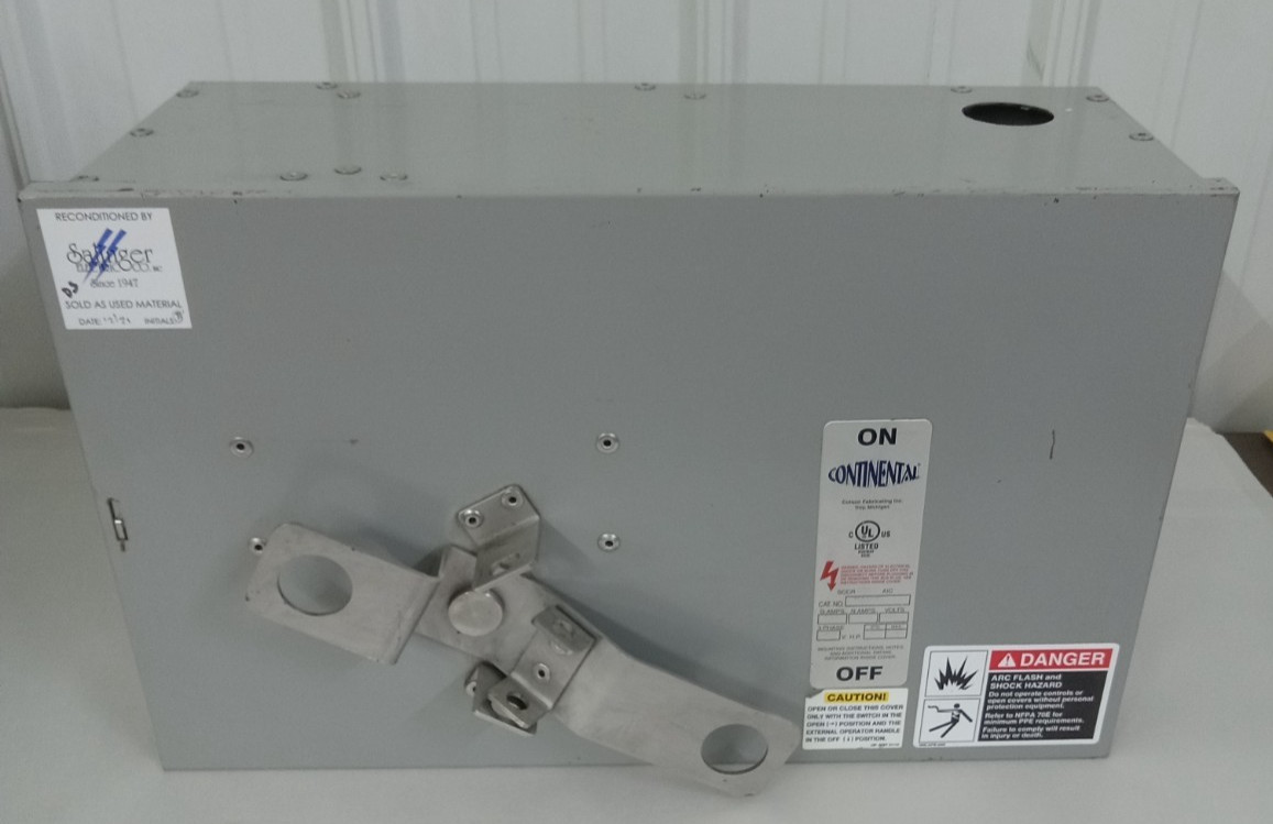 Continental PFA353,3PH,3W,480V,100 AMP Bus Plug