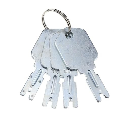 4PCS Forklift Equipment Ignition Keys with Key Chain 166 1430 186304 51335040 A2