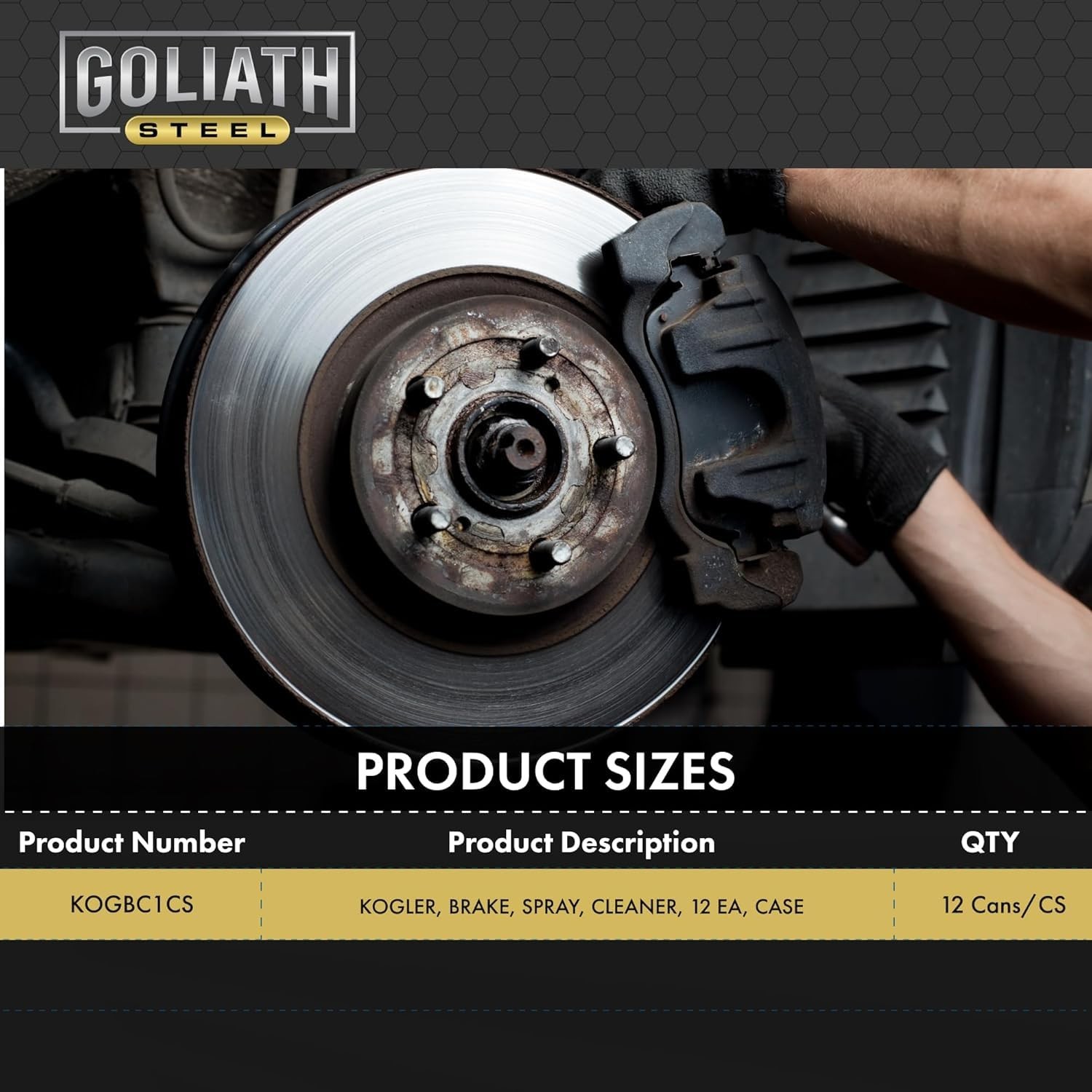 Kogler Goliath Steel Non-Chlorinated Brake Cleaner Spray, Low-VOC Fast-Drying…