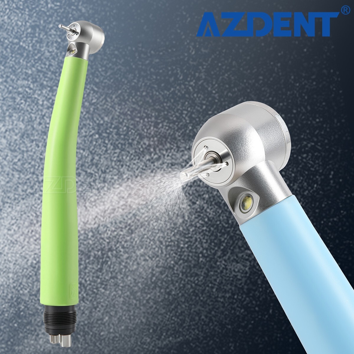 AZDENT Dental E-generator LED High Speed Handpiece Plastic 3 Water Spray 4Hole
