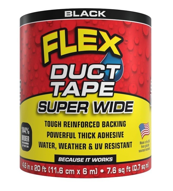 Flex Seal Super Wide Duct Tape Black 4.6 in. W X 20 ft. L