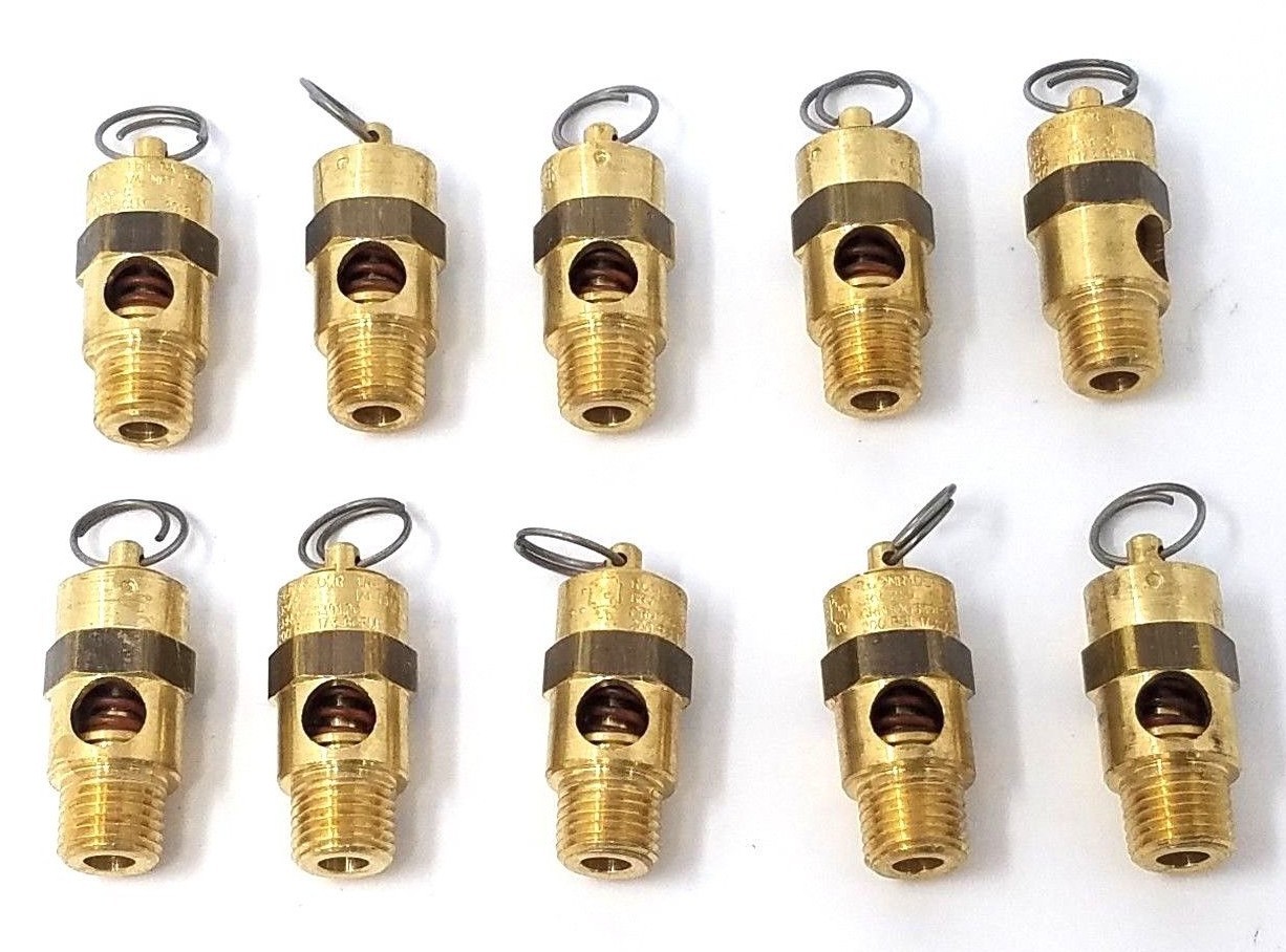 1 – 10 pcs 1/4″ NPT 200 PSI Air Compressor Safety Relief Pressure Valve Pop Off