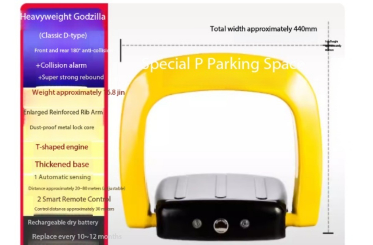 Car Park Lock: Garage Post—No Drilling Required, Automatic Lift, Reinforced