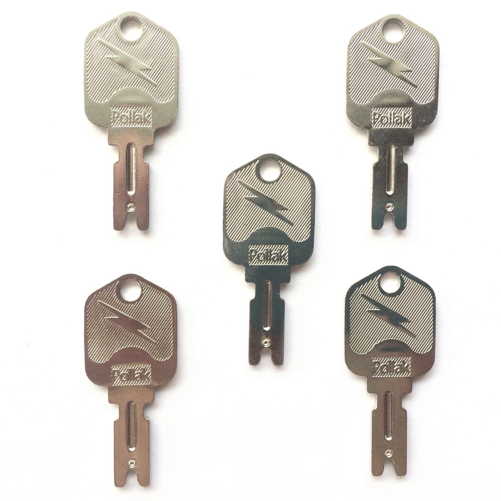(5) Pollak OEM Forklift Ignition Keys Clark Crown Gradall Gehl Hyster Komatsu