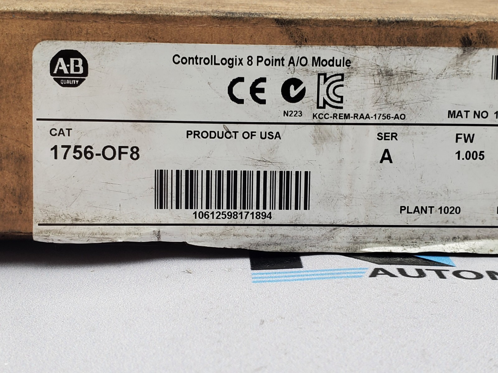 Surplus Pre-Owned Allen Bradley 1756-OF8 ControlLogix Analog Output