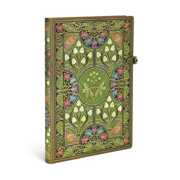 New Paperblanks Grande Unlined 8.25 x11.75″gift POETRY IN BLOOM Green Sketchbook