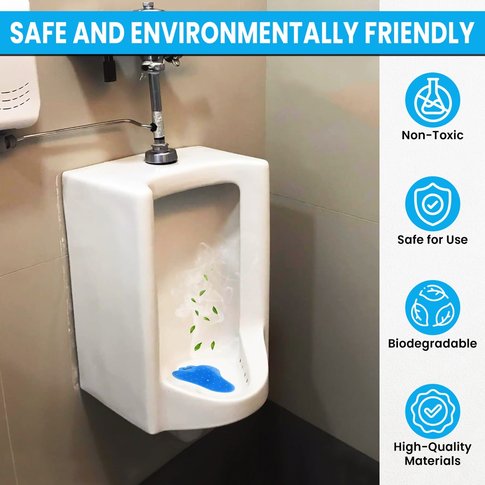 3 – 50 Scented Bathroom Urinal Screens Deodorizing Anti-Splash Fresheners Mats
