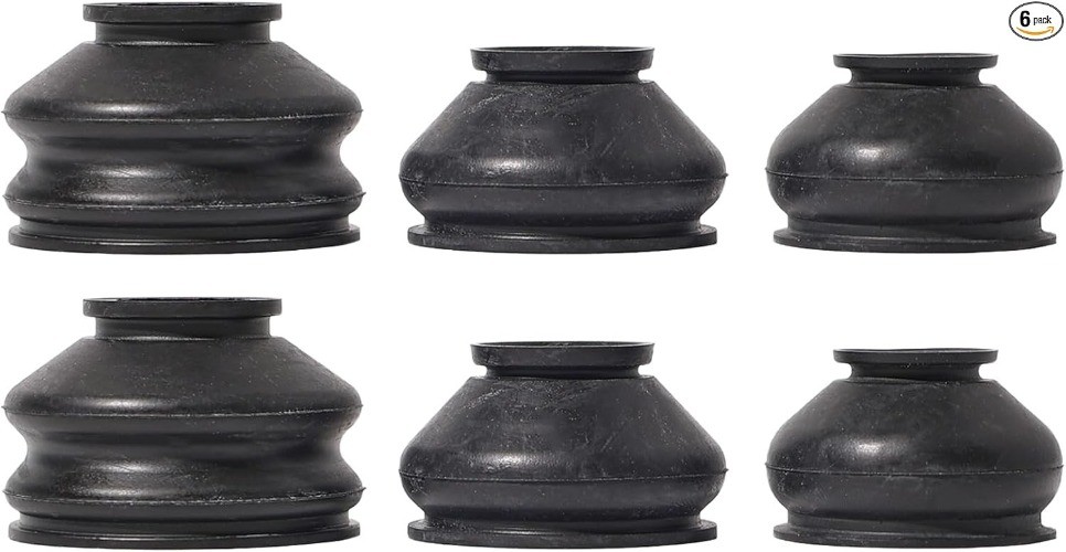 6PCs Universal Ball Joint Head Dust Protection Tie Rod Boot Cover R Size: 6PCs