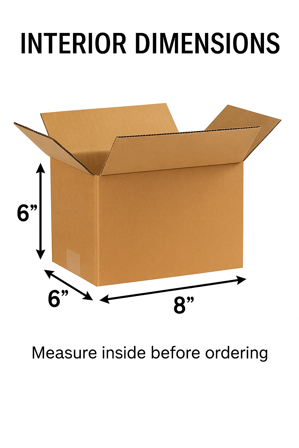 50 Pack 8x6x6 Corrugated Shipping Boxes Cardboard Mailer Carton 26 ECT
