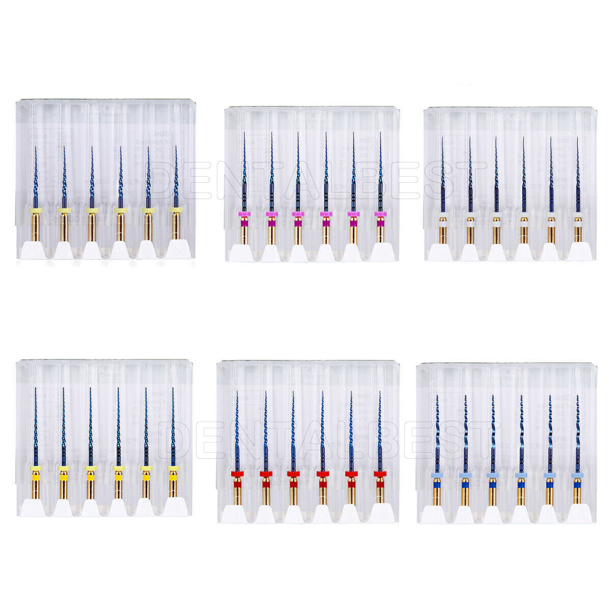 AZDENT Dental Endo Rotary Heat Activated Files Gold Taper NITI Engine Use 25mm