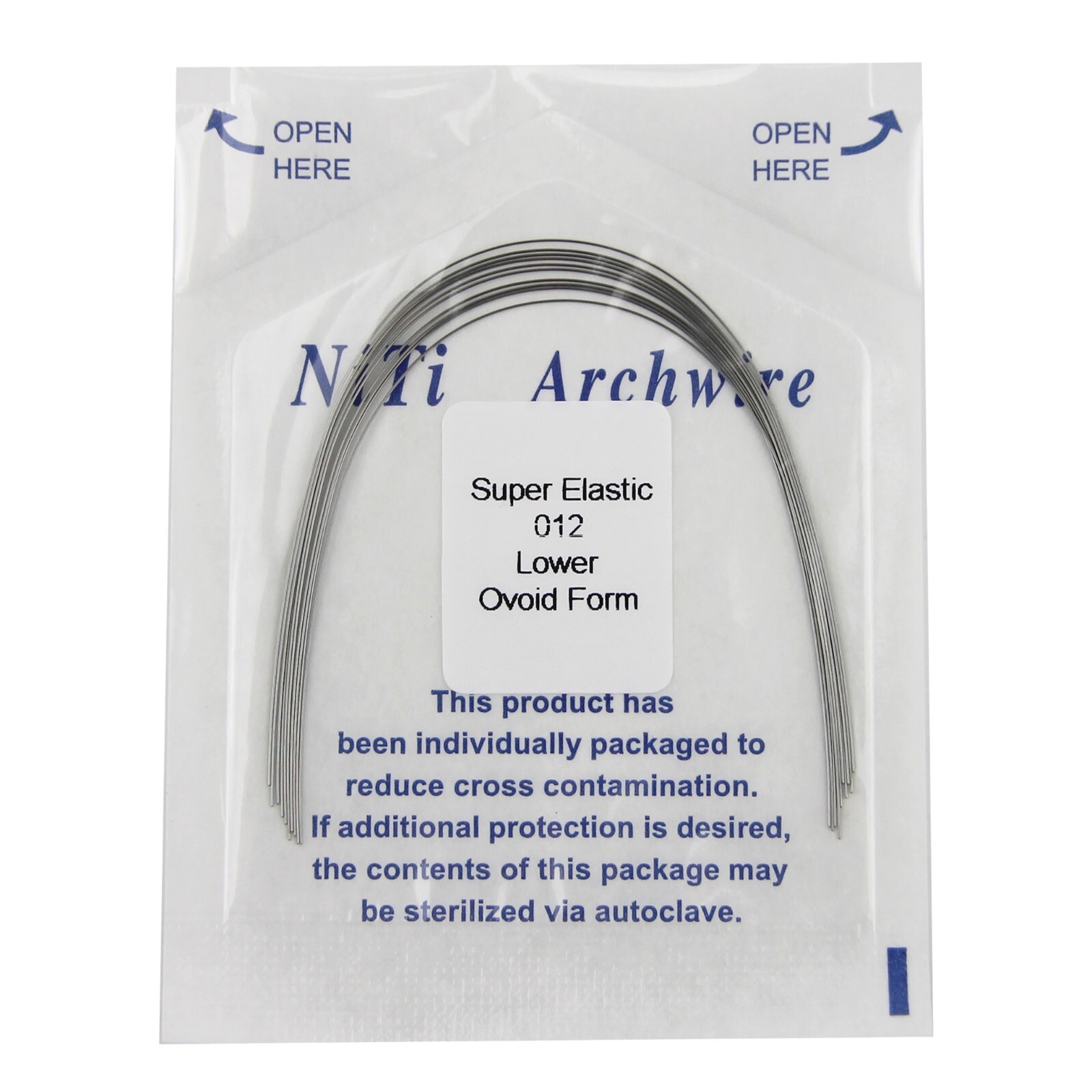 100pcs Dental Orthodontic Arch Wire Niti Stainless Steel Round Rectangular Ovoid