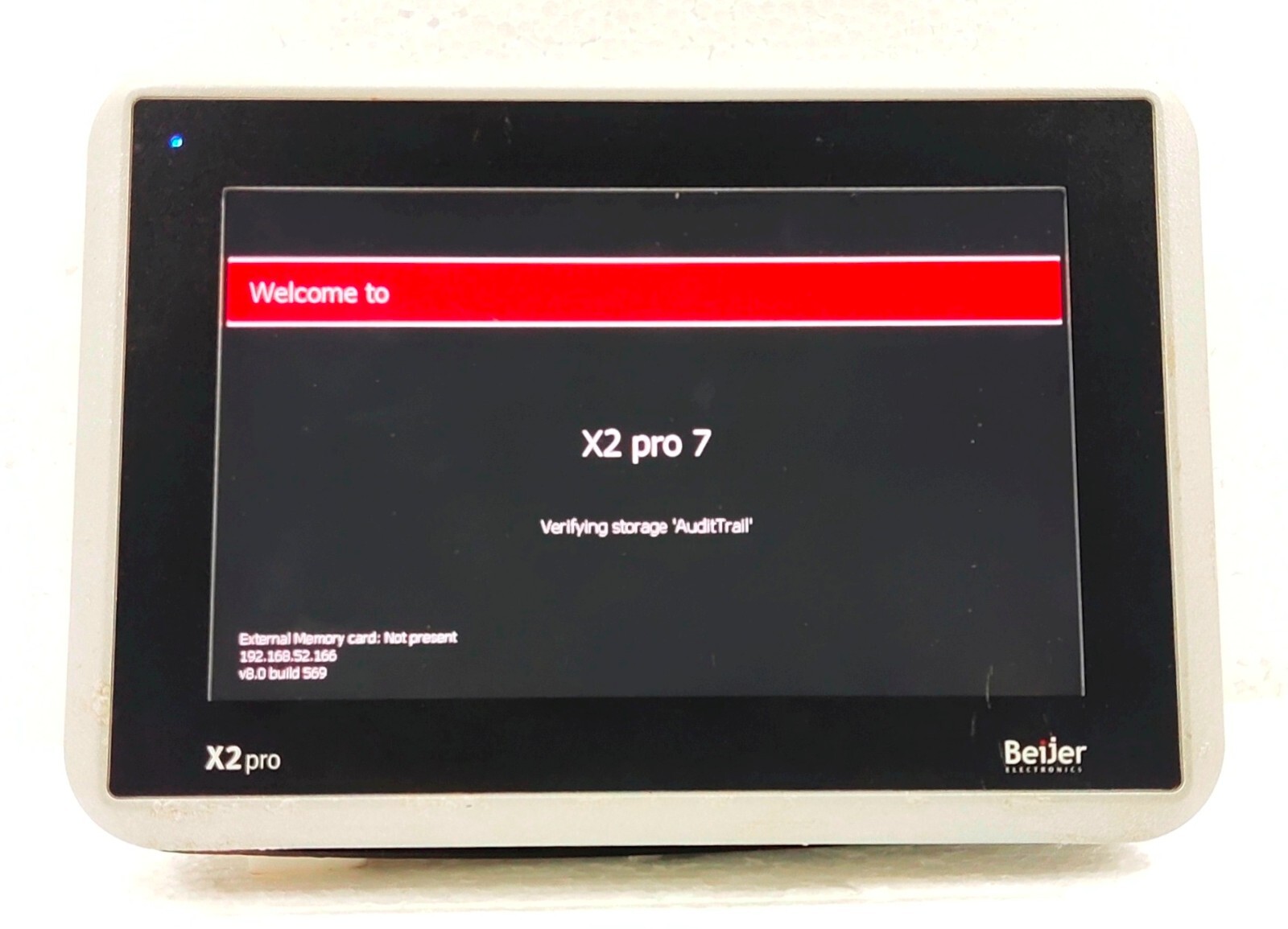 BEIJER ELECTRONICS X2 PRO 7-B2 OPERATOR TOUCH SCREEN HMI PANEL 630000205 REV.1