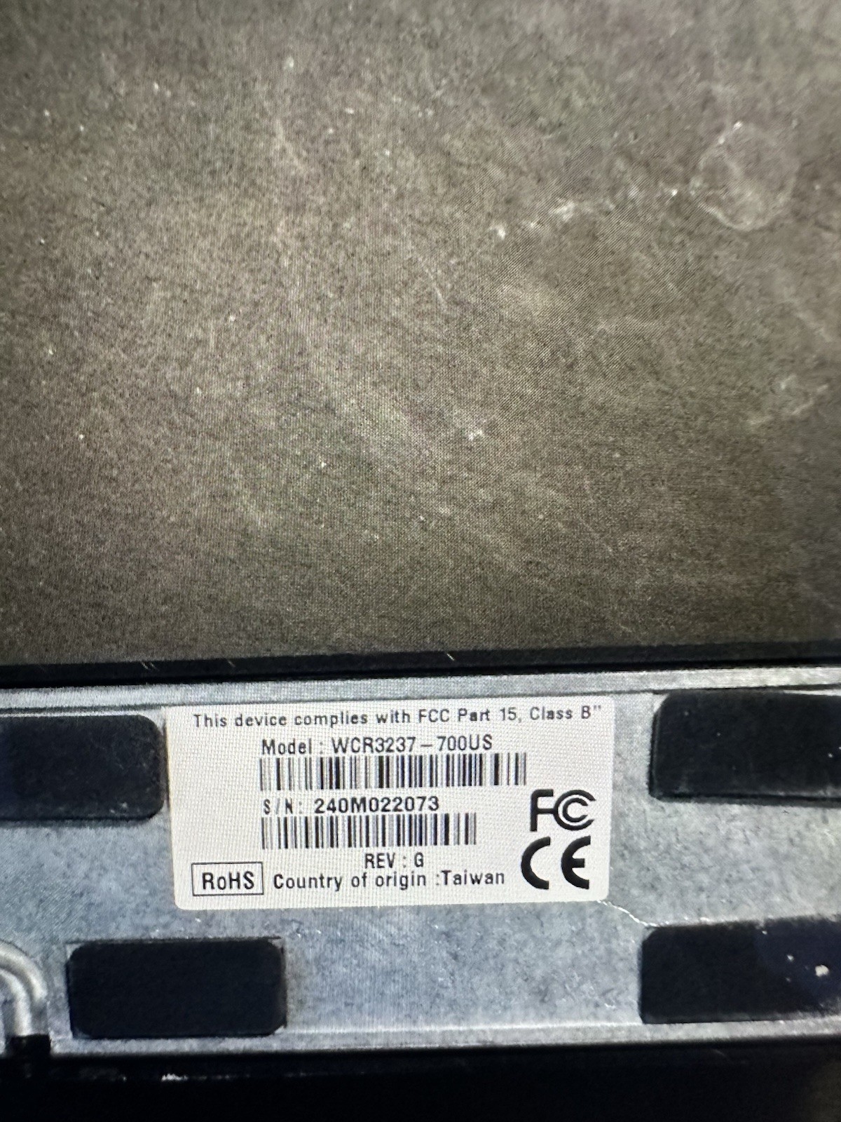 ID TECH WCR3237-700US. Used Working ID SCANNER BAR CODE SCANNER