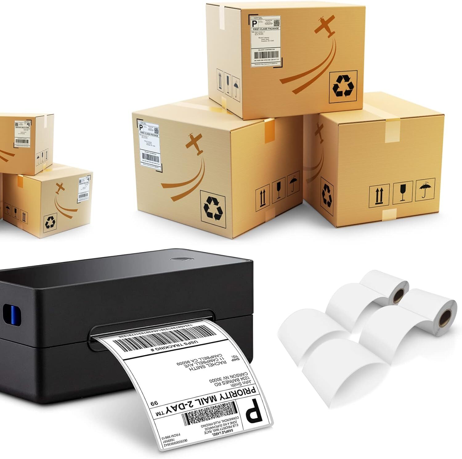 2×1 2×2 4×6 3×1 3×2 4×3 2.25×1.25 4×2 2.625×1 Direct Thermal Shipping FBA Labels