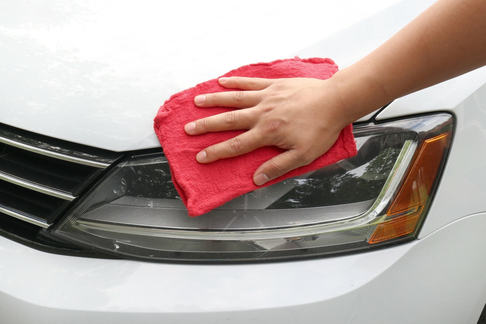 50 Pack of Red Shop Towels 12 x 14 Cleaning Cotton Rags Absorbent Wipers