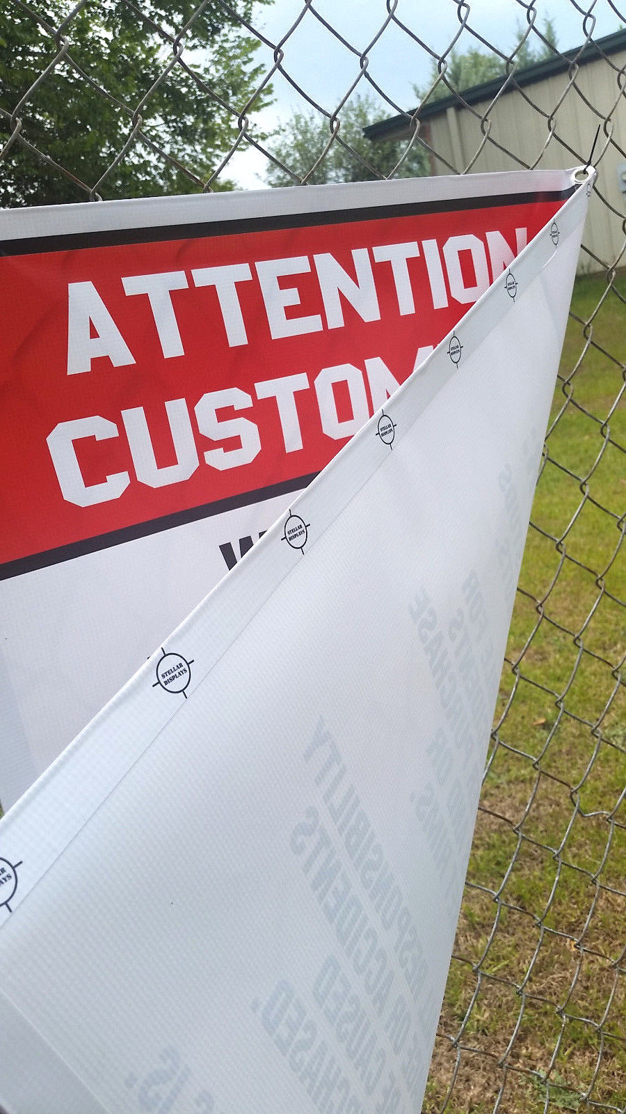 ATTENTION CUSTOMERS Disclaimer New Sign Tire Wheel Rims Auto Mechanic Shop Legal
