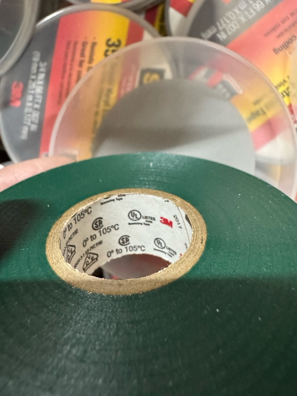 (50 Rolls) 3M 35 Pro Grade Scotch Vinyl Electrical Tape, 3/4 in x 66 ft, Green