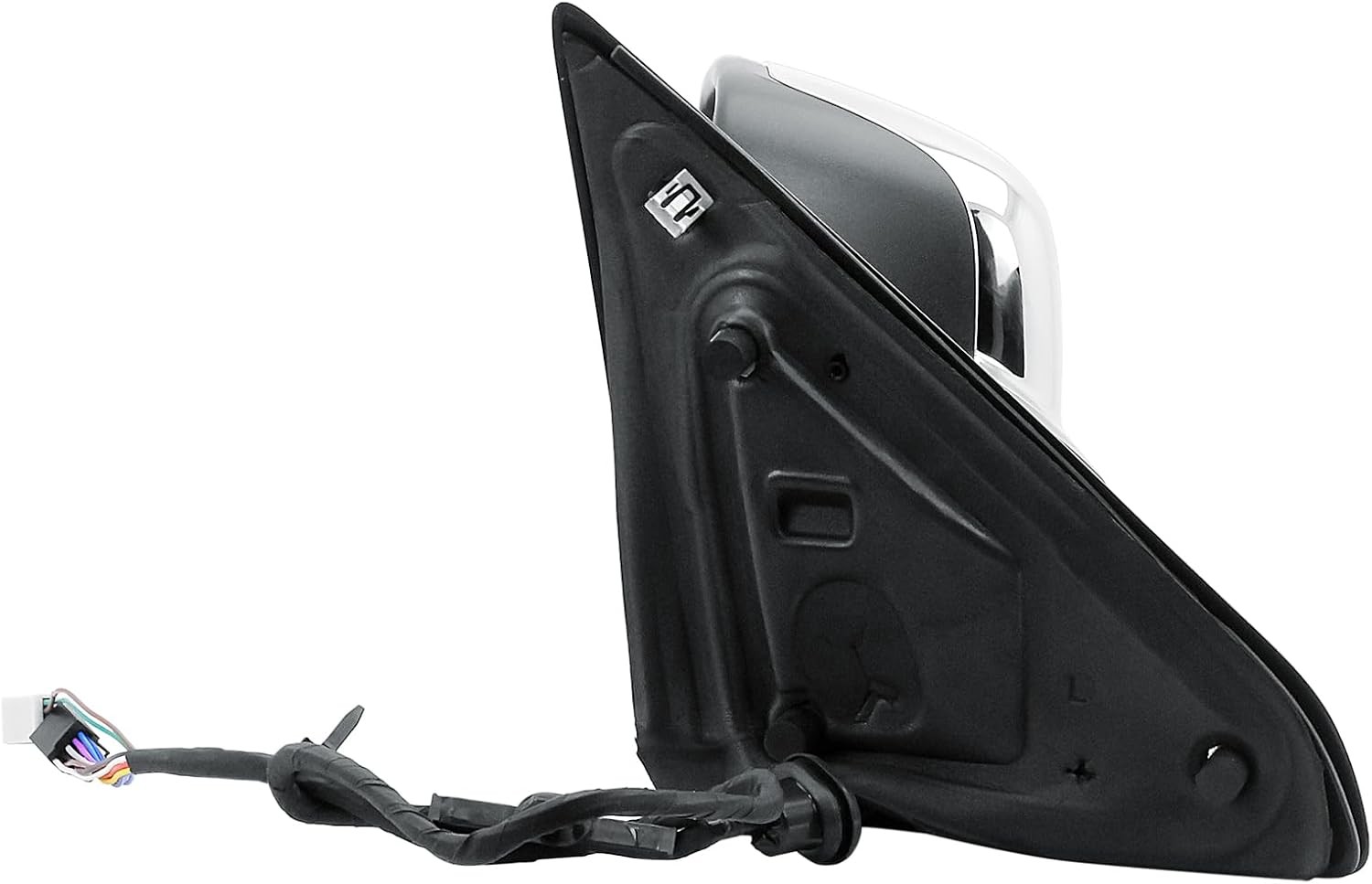 Driver Left Side Door Mirror Electric Heated Glass Power Folding Chrome Back Cov