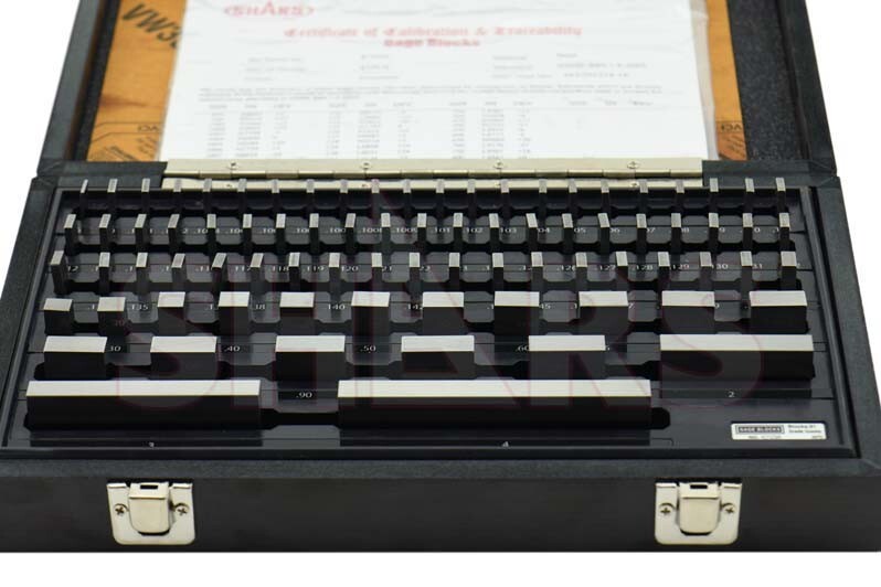 SHARS 81 PCS GRADE B GAGE GAUGE BLOCK SET NIST CERTIFICATE M}