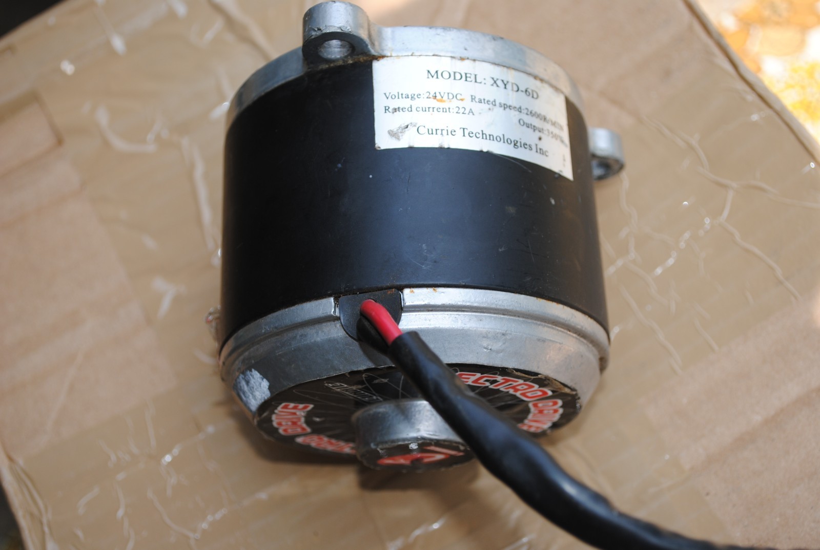 Currie Electro Drive XYD-6D 24VDC 22A CNC 2600 Rpm 350 Watt Router Motor Encoder