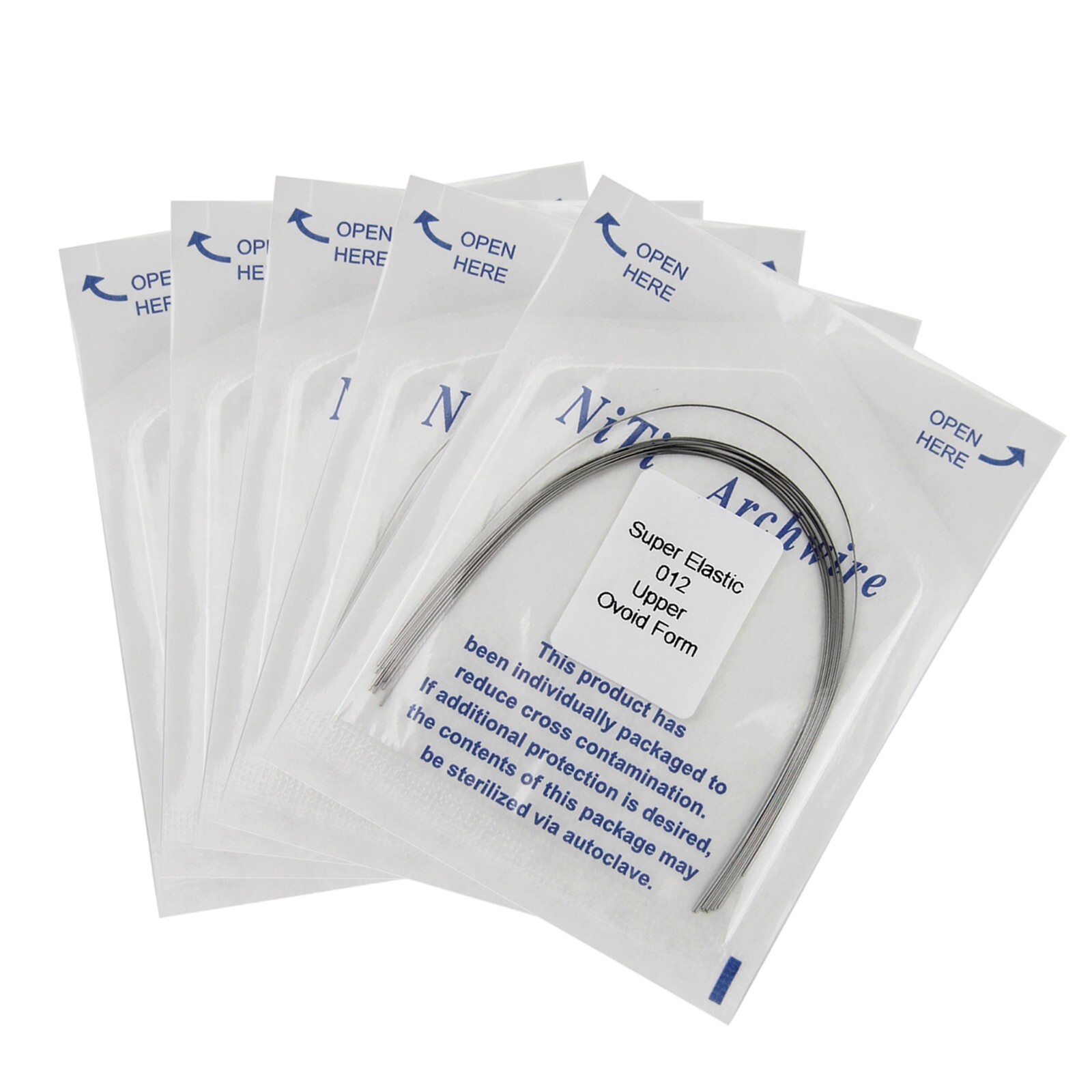 100pcs Dental Orthodontic Arch Wire Niti Stainless Steel Round Rectangular Ovoid