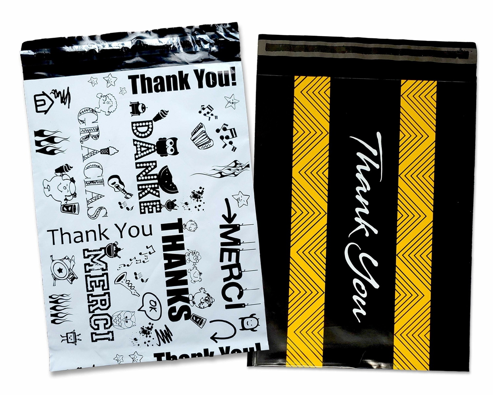 Thank you Collection Poly Mailers 10×13″ Combo, Self Seal Shipping Mailing bags