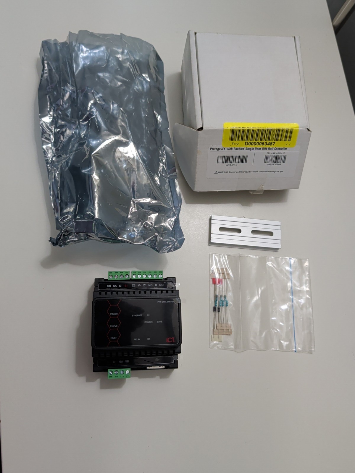 ICT WX PRT-WX-DIN-1D Web Enabled Single Door Controller – DIN Rail, Open – New