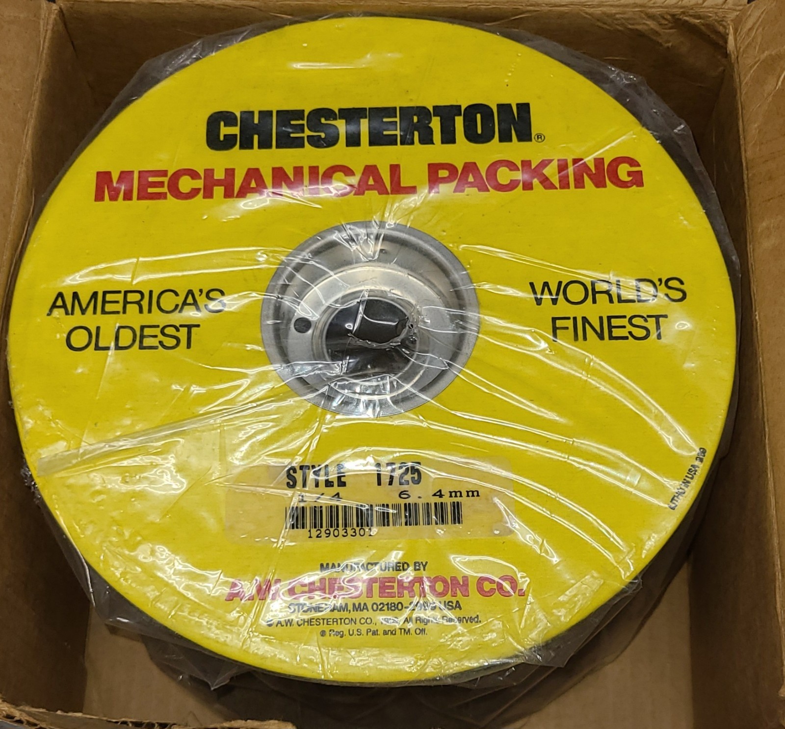 Chesterton 003373 1725 Food Process Packing, 5lb, 92ft, 1/4″, 6.4mm