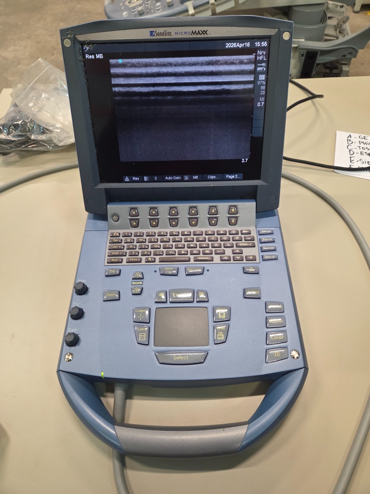 Sonosite Micromaxx Diagnostic Ultrasound System