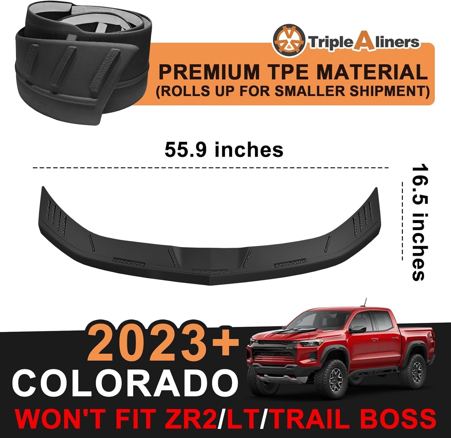Hood Deflector Protector Compatible with Chevy Colorado 2023 2024 2025 2026 Acce