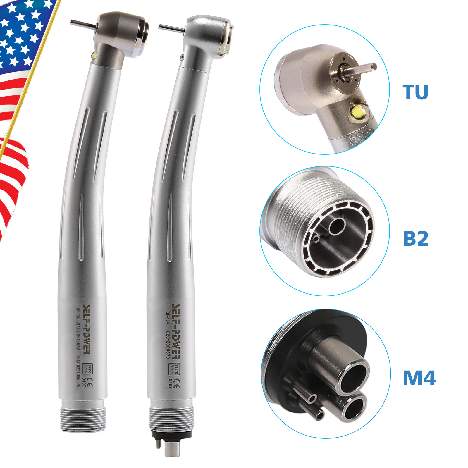 1-10 Yabangbang Dental (LED E-generator) High Speed Handpiece 4/2 Hole NSK Style