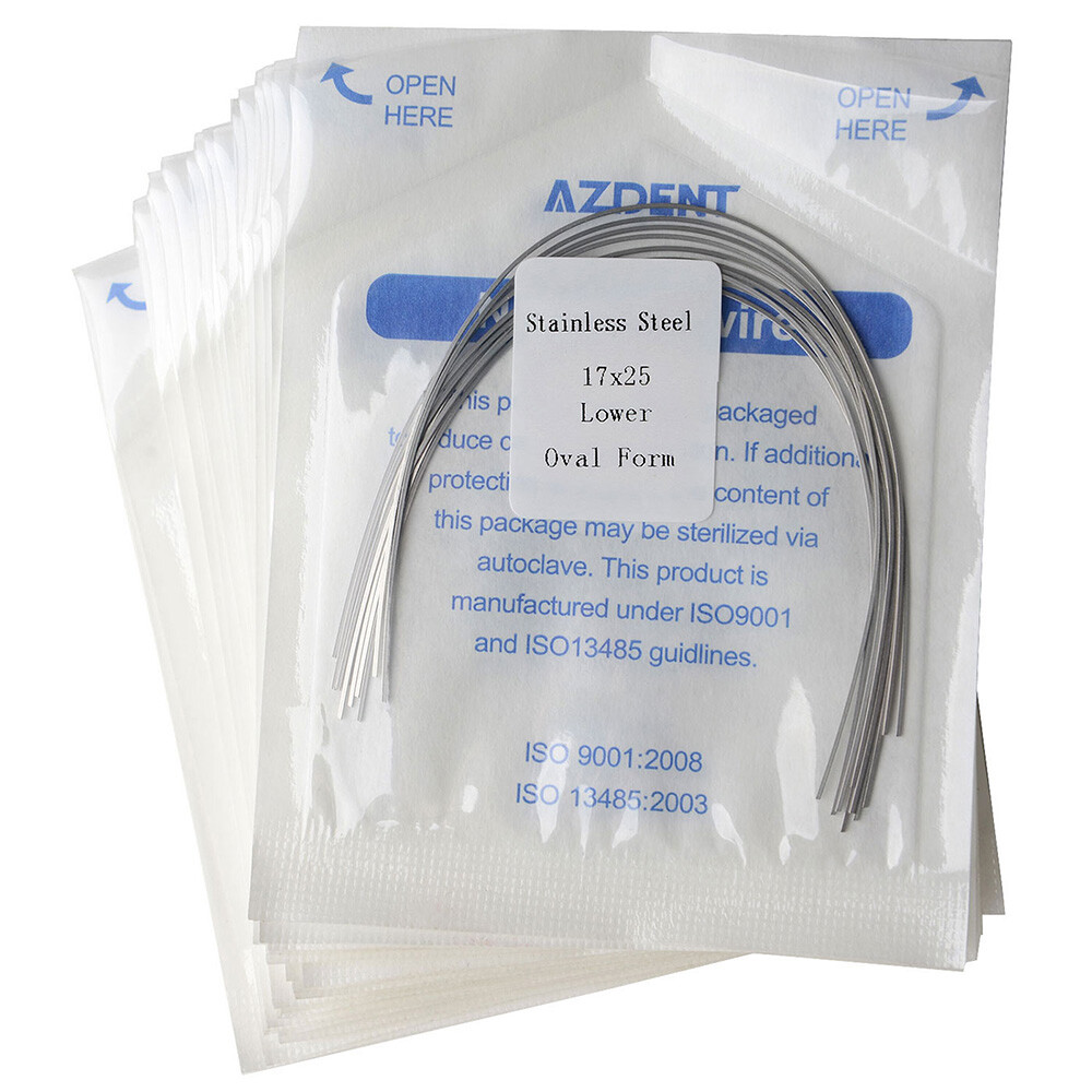 Dental Orthodontic Stainless Steel Arch Wires Rectangular Ovoid Form FDA