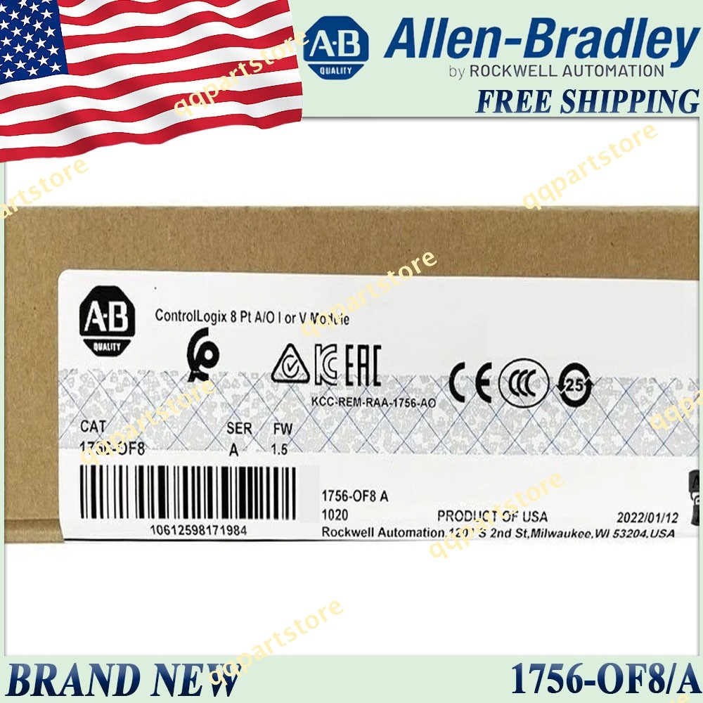 Factory Sealed AB 1756-OF8/A ControlLogix 8 Pt A/O I or V Module US