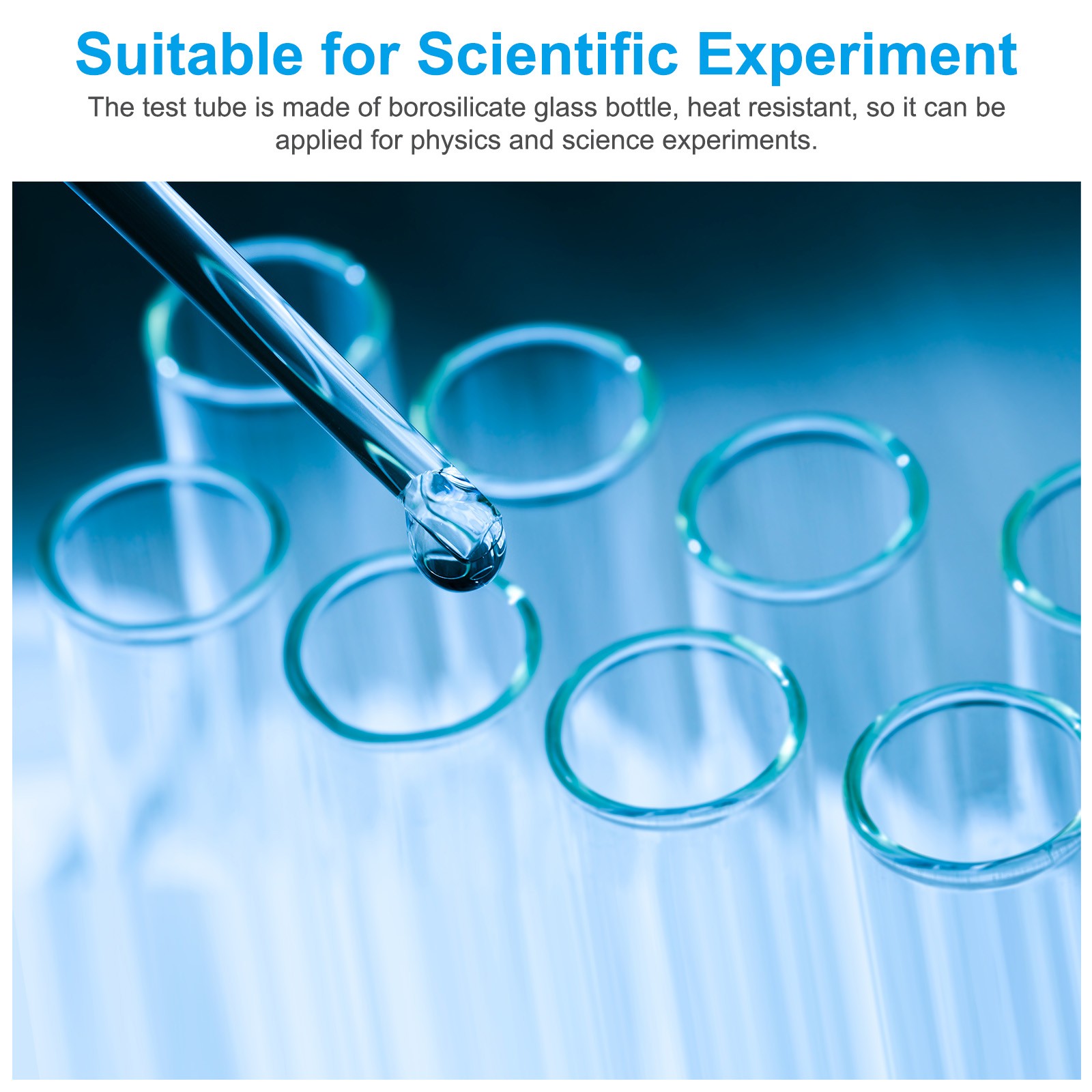 10ml Test Tubes, 25pcs 3.94×0.63in Glass Test Tube Containers with Stopper