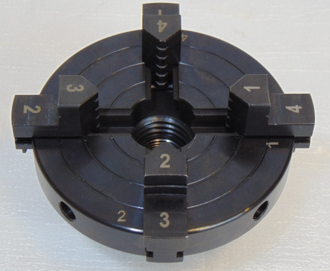 Four 4 Jaw Lathe Chuck Heavy Duty 4” Easy Twist Adjustable Black Sleeve New