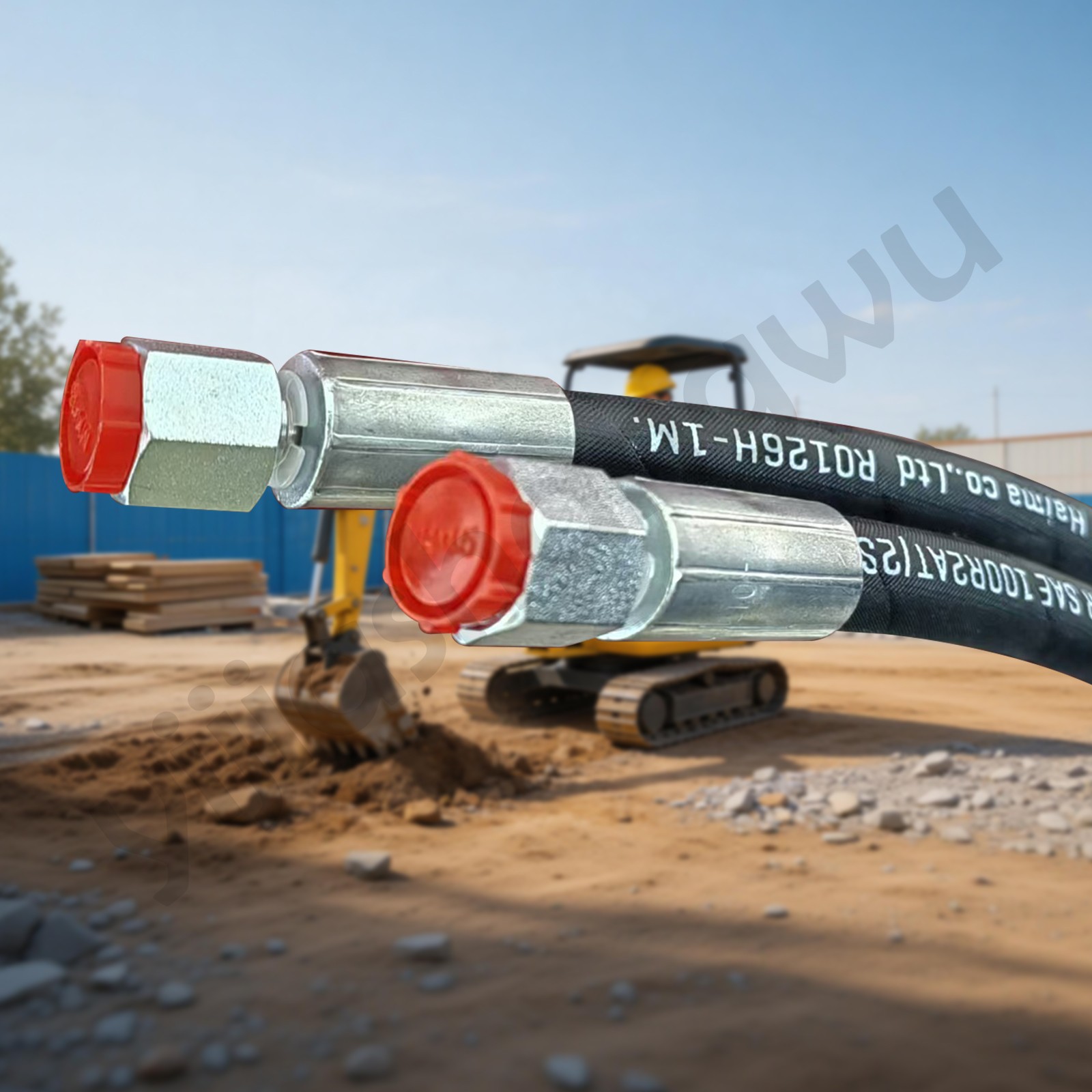 AGT Miva Chinese Mini M14x1.5 Din Hydraulic Hose 36″ Thumbs Attachments Ect 2PC