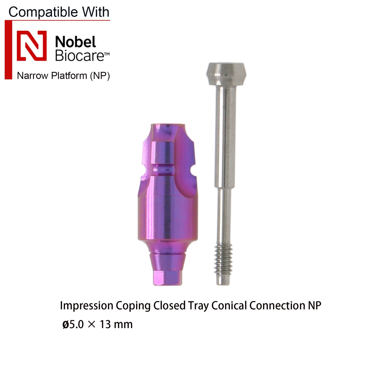 Nobel Active NP/RP Implant Scan body Impression Transfer Open/Close Coping Tray