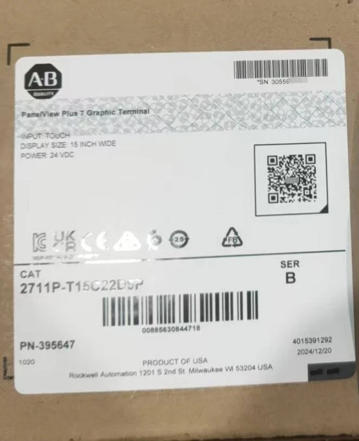 1PCS New AB 2711P-T15C22D9P /B PanelView Plus 7 Sealed 2711PT15C22D9P