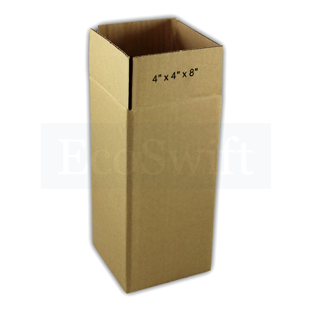 1-200 4x4x8 “EcoSwift” Cardboard Packing Mailing Shipping Corrugated Box Cartons