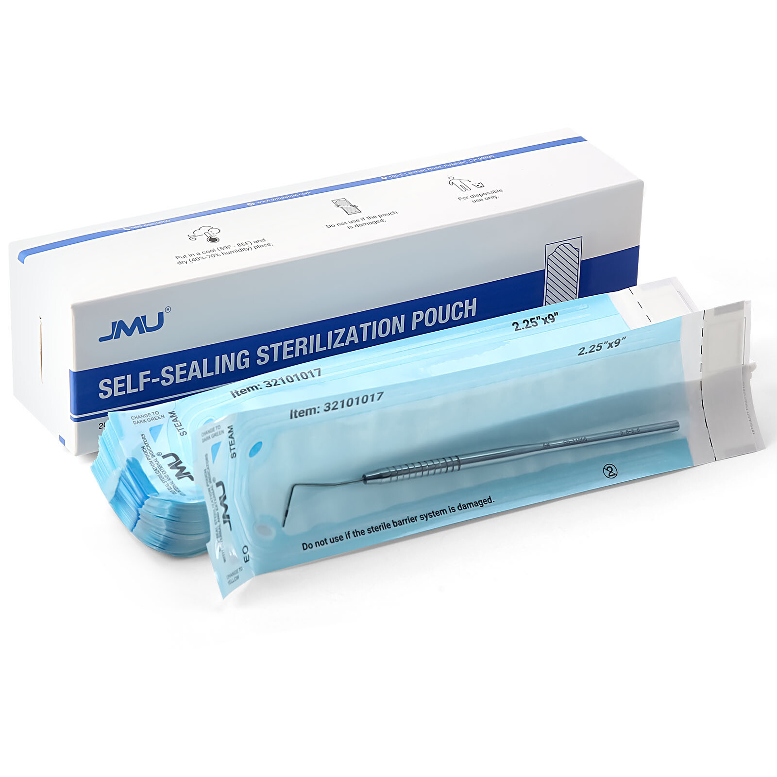 JMU Self Sealing Sterilization Pouches w/ Indicator Autoclave Sterilizer Multi